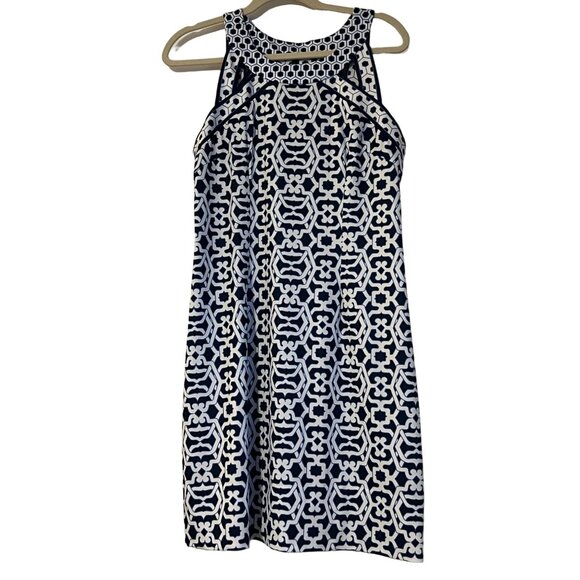 Gretchen Scott Dress Women's Size Large Don Cesar Beach Rio Gia Navy White New w - Picture 3 of 9